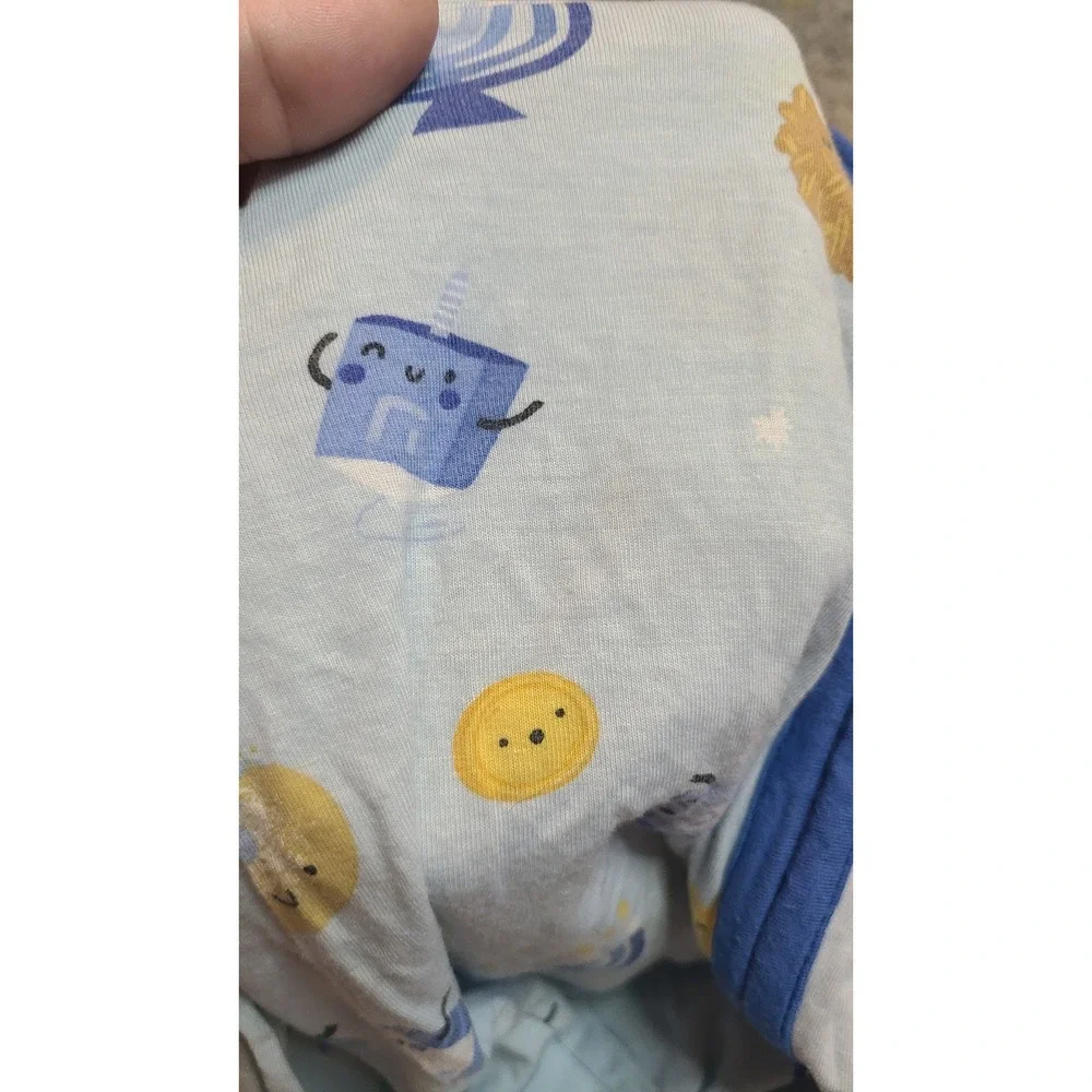 Angel Dear Hanukkah Bamboo 2-Way Zip Footie 18-24m